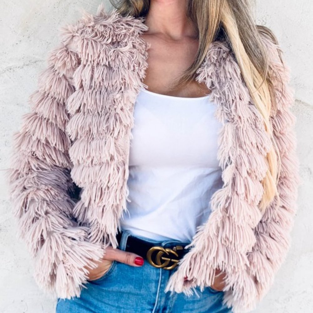 Faux Fur Fringe Jacket